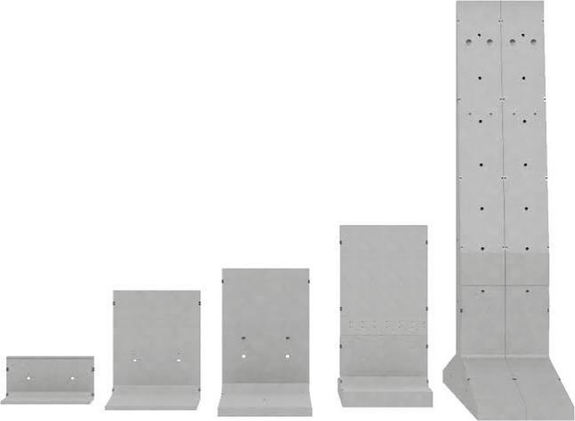 Segmental precast retaining wall height range