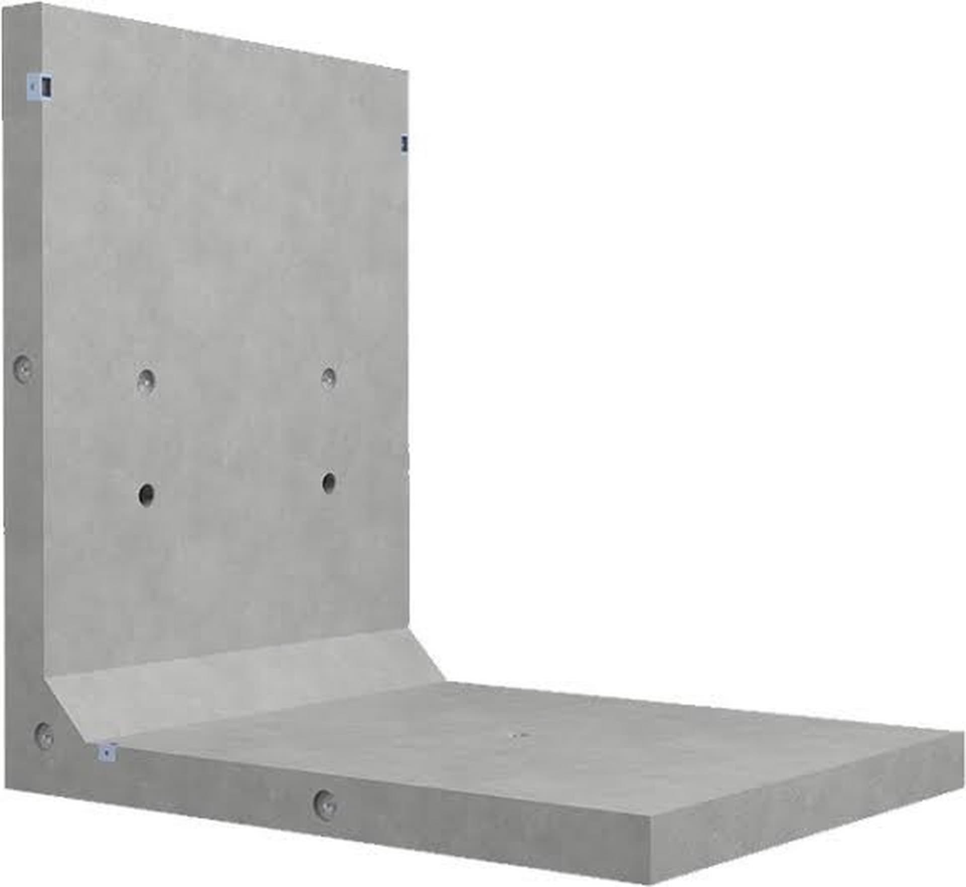 Precast L-shape retaining wall unit