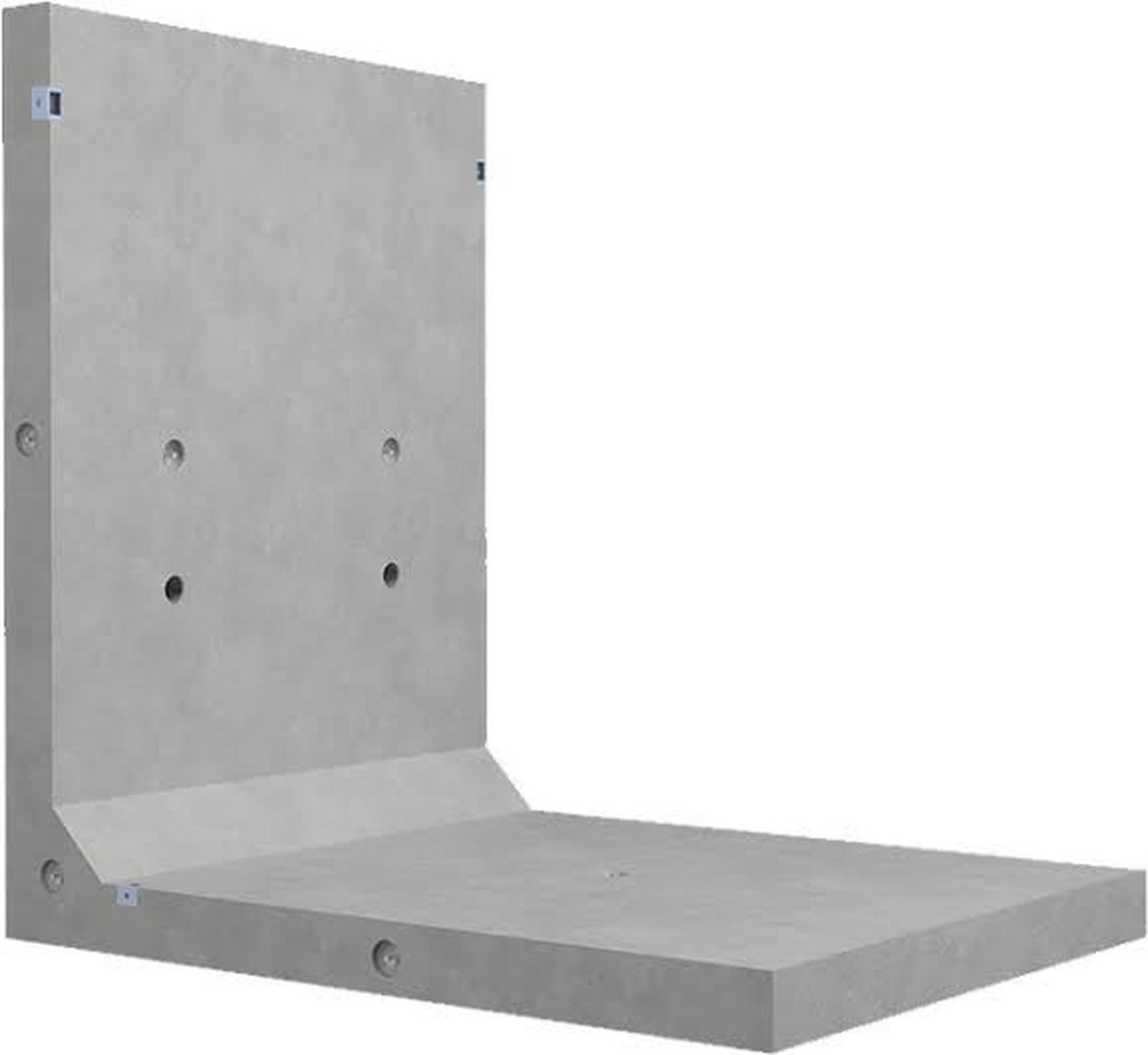 Precast L-shape retaining wall units